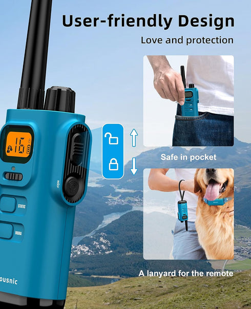 Bousnic Dog Shock Collar with Remote, New Edition 4000FT Training Collar for Large Medium Small Dogs (8-120lbs),
