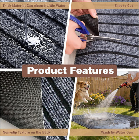 Bhyhok 74 60 0.3inch * * Dog Crate Floor Protection Mat Kennel Mat to Protect Floors Non-Slip Absorbs Urine Water