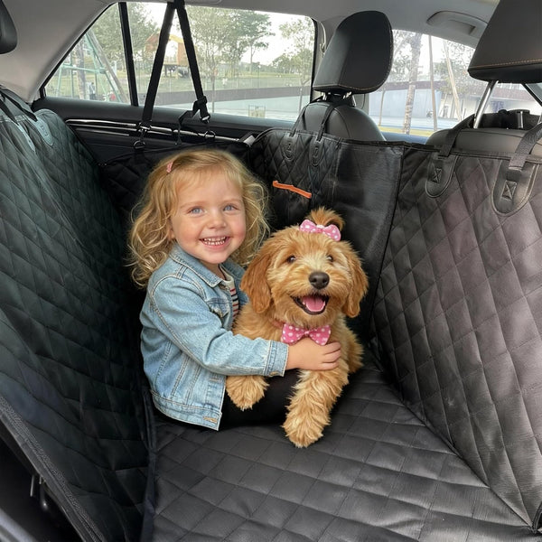 Junpee Dog Car Seat Cover for Back Seat - Waterproof and Anti-Slip Car