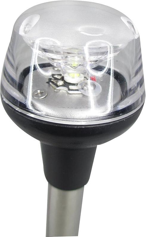 Pactrade Marine Boat LED All Round Anchor Navigation Light - SS Pole 8-30v, Height 7-1/2''