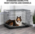 Furhaven Dog Bed for Large/Medium Dogs, 100% Washable, Sherpa Fleece Bolster Crate Pad - Gray, Large