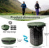 Camping,19.7" 880lbs,Retractable XXL Portable Toilet for H Adjustable Folding Toilet with Lid,Carry Bag,Capacity