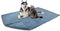 PetAmi Fluffy Waterproof Dog Blanket for Bed, Large Dogs, Soft Warm Pet Sherpa Throw, Washable Mat, Dusty Blue, 60x80