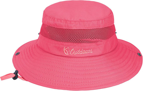 Kids Sun Hat UPF 50+ Protective Bucket Hat for Boys Girls Wide Brim Summer Beach Fishing Safari Adjustable