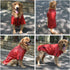 Lovelonglong Cool Dog Leather Jacket, Warm Windproof Coats for Large Medium Small Dogs, Red XXL