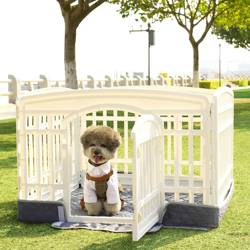 YEYUELINWEN 36" 4-Panel Dog Playpen Bottom Pad Mat for Playpens - Scratch & Chew-Resistant Puppy Pen Floor Mat