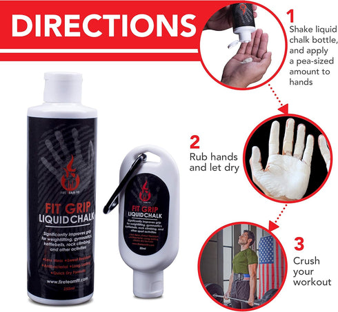 Liquid Chalk for Weight Lifting, Rock Climbing, Cross Training, & Powerlifting, Gym Approved Workout Chalk for Hands