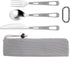 OUTXE Titanium Flatware Set - Polished Knife Fork Spoon Lightweight Camping Utility Cutlery with Bag