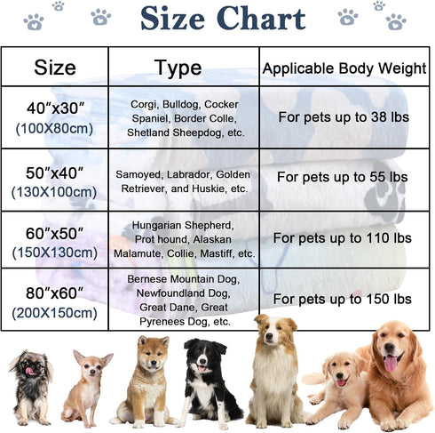 Dog Blankets for Dogs, Large & Medium Soft Fuzzy Washable Blankets, Reversible Cow Print for Pets, 41 x 31 inch,