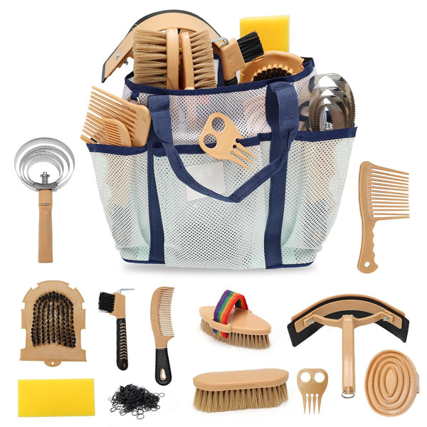 Horse Grooming Kit,13PCS Professional Horse Brushes for Grooming Care Supplies Set with