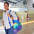 GSE Extra Large Mesh Sports Ball Drawstring Bag for Basketball, Volleyball, Soccer - Sports Equipment Bag for Gym