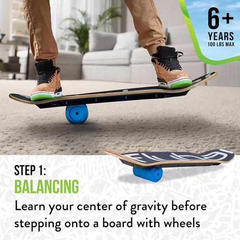 Flybar 3 in-1 Learn to Skate – Complete Skateboard for Beginners, Balance Board, Accessories, Learn Tricks Fast