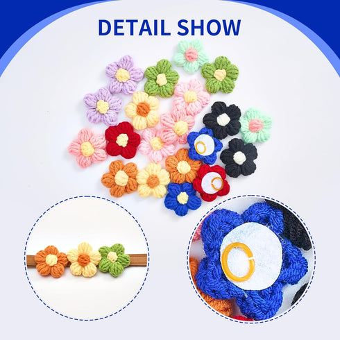 PET SHOW 10Pairs Flower Dog Hair Bows, Grooming Accessories for Small Medium Dogs, Yorkie Boy Girl with Rubber Band