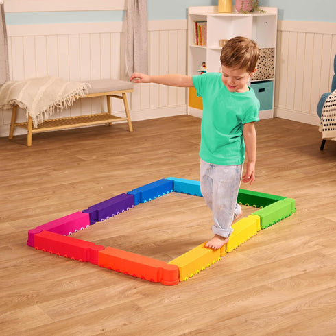Colorful Interlocking Balance Beams for Kids - Enhance Motor Skills