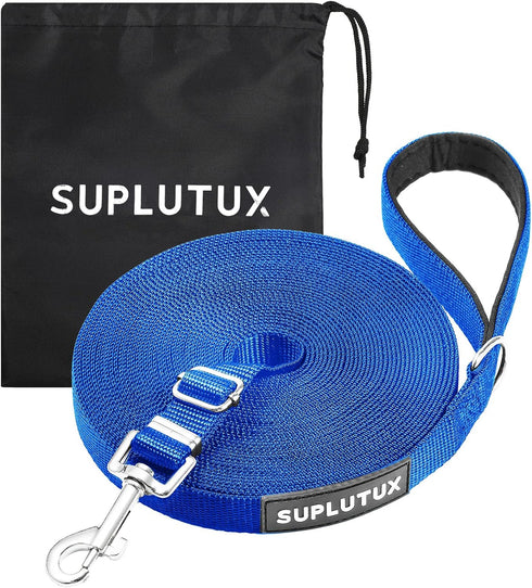 Long Leash for Dog Training - 30ft Adjustable Obedience Recall Leash for All Dogs, Blue
