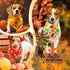 100 25 Preboun Pcs Fall Thanksgiving Dog Bandanas Bulk Pumpkin Maple Leaves Bandanas for Dogs Triangle Kerchief Bibs
