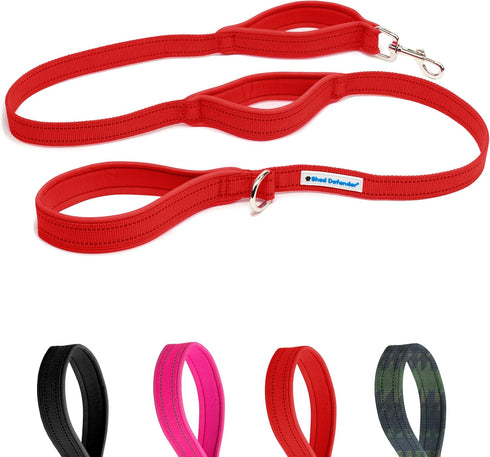 Shed Defender 5 ft. Standard Dog Leash, Three Padded Traffic Handles, Heavy Duty Reflective Stitching for Large and