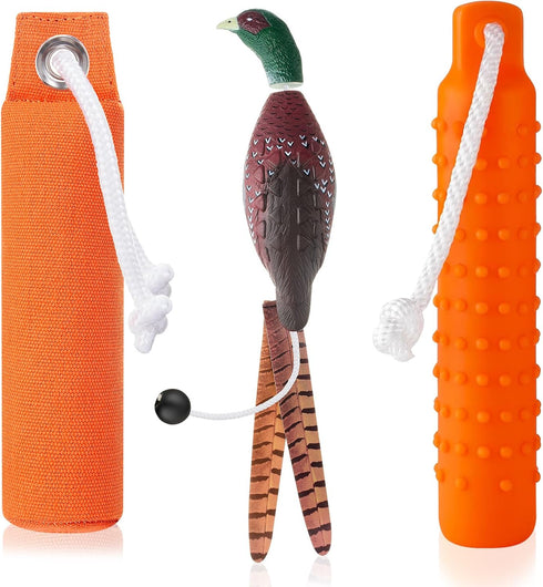 Blueweenly 3 Pcs Canvas Bumper Dummy Bumper Dog Float Toys for Hunting Retriever
