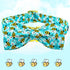 Elegant Blue Bees Print Dog Collar with Bow Tie, Summer Collar for Small Medium Large Dogs