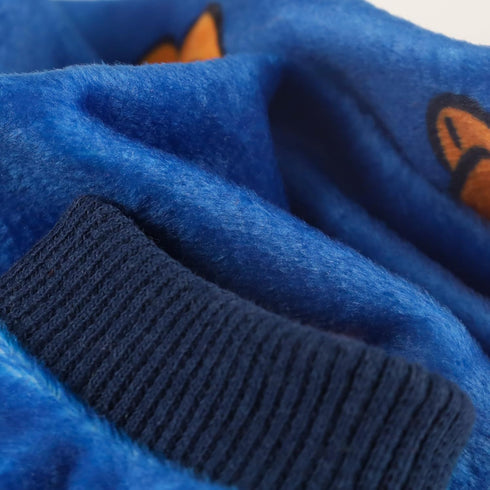 Fitwarm Cute Bear Dog Pajamas | Fleece Pet Onesie for Small Dogs, Royal Blue & Brown, XXL