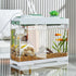2 PCS Aquarium Fish Tank Divider, Clear Cuttable Plastic Grid Plate with Bracket for Betta Fish Tank