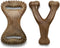 Benebone 2-pack Wishbone/Dental Durable Dog Chew Toys, Real Bacon, Medium, Made in USA