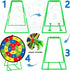 3 4 5 6 7 8 9 10 11 12 Large Dart Board for Kids, Kids Double-Sided Dart Board with Sticky Balls and Darts