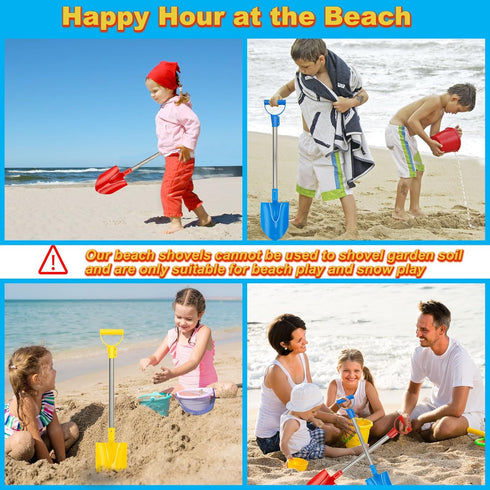 Frebuta 29in 3PC Heavy Duty Beach Shovel, Thickened Metal Sand Shovel with Stainless Steel Foam Handle Non-Slip Grip