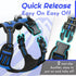 Eagloo Dog Harness for Large Dogs, No Pull Vest with Reflective Strips, Control Handle, Adjustable, Blue, Size L