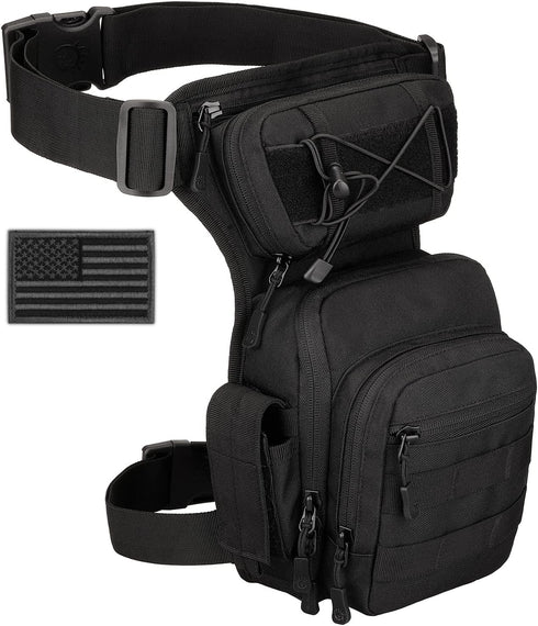 Tactical Drop Leg Bag - Military Tool Gear Fanny Thigh Pack Molle Utility Airsoft Waist Gear Pouch