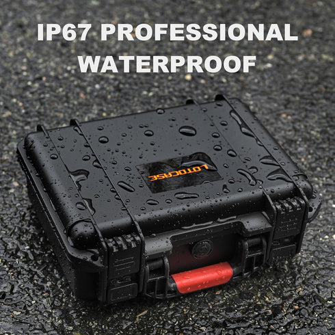 9mm LOTOCASE Gun Case TSA Approved Pistol Case Hard Shell Waterproof with DIY Customizable Pre-cut Foam Insert - Travel