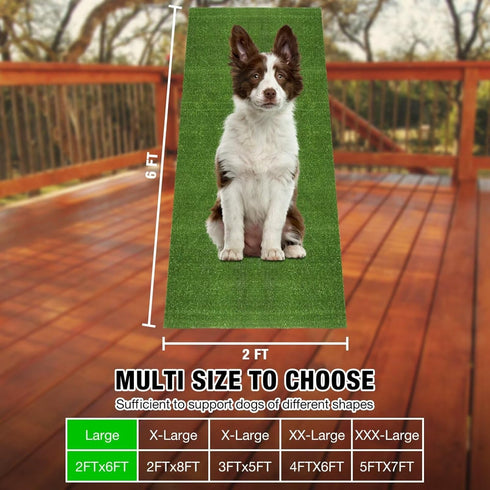 2FTx6FT, GLOBREEN Grass Pad for Dog Large Size - Dog Potty Training Turf, Indoor Outdoor Pets Pee Fake Grass