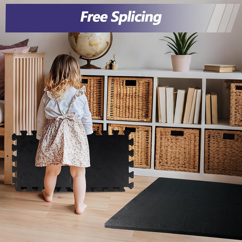 MAXTBEE 1/2 inch (20 20 12.6X12.6in Thicked Gym Floor Mats Sq Ft), Tiles High Density EVA Foam Gym Flooring for Home