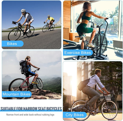 EHERDM Bike Seat Cushion for Men Women Padded Bicycle Saddle Cover Compatible with Mountain Road Stationary Bikes