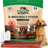 Thin 6 Bully Sticks for Dogs - 24 Count - Natural, Odor