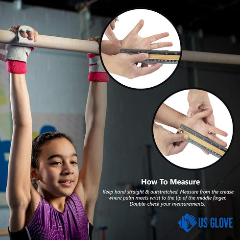 00 (5 3/8") US Glove Women Hot Shot Uneven Bar Gymnastics Grips - Womens Gymnastics Bars Grips, Made in USA, Leather