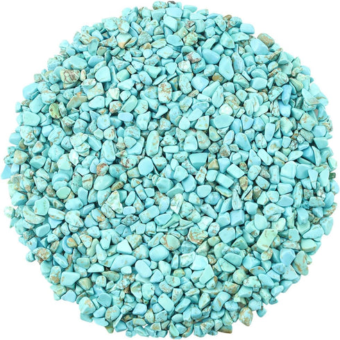 Turquoise Crystal Chips Bulk for Fish Tank Decorations, Aquarium Rocks, Gravel, and Candle Making