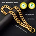 Heavy Duty Dog Chain Collar, Choke Collar, 14K Gold Plated Stainless Steel, 19MM, 22"