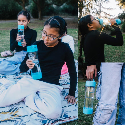 21 oz The Worlds First Drink-And-Play Water Bottle | Sensory Fidget Stress ADHD Kids Tweens Teens Vortex Cyclone