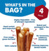 Best Bully Sticks 6 Inch Jumbo Bully Sticks for Large Dogs, 100% Natural Grass-Fed Beef, 4 Pack, Grain and Rawhide Free.