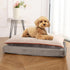 Amazon Basics Plush Orthopedic Pillow Dog Bed, Large, Removable Cover, Grey, 36"L x 27"W x 8"H