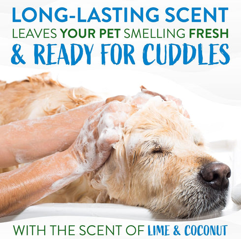 TropiClean Lime & Coconut Deshedding Dog Shampoo for Shedding Control, 20 oz.