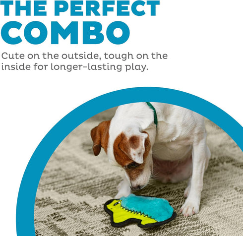7" Outward Hound Durablez Minis Squeaky Plush Dog Toy, No Stuffing for Less Mess, Interactive & Tough, Jumbo Squeaker