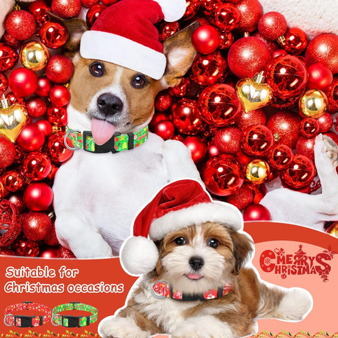 Buryeah 9 Pcs Adjustable Holiday Dog Collars for Fall, Halloween, Thanksgiving, Christmas for Small Dogs