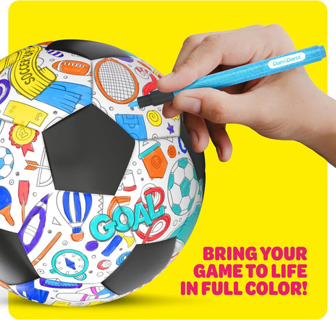 3 4 5 6 7 8 4-8 Dan&Darci Soccer Ball Coloring Kit for Kids - Soccer Gifts for Girls & Boys - Sports Gifts - Year Old