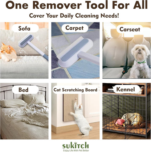 Pet Hair Remover for Couch, Durable and Reusable Lint Cleaner for Dog and Cat Hair, Gentle on Furniture