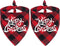 Malier Christmas Dog Bandanas 2 Pack, Classic Buffalo Plaid Triangle Bibs for Small Medium Large Dogs & Cats (Large,