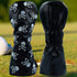 Skeleton Golf Club Headcover - Skull and Crossbones Driver, Fairway Wood, Hybrid PU Leather Headcover in White and Black