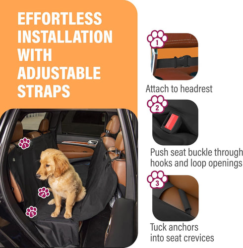 Hammock Active Pets Waterproof Standard Car Seat Cover, Fits Sedans Hatchbacks Crossovers Coupes Compact Vehicles