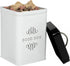 Amici Pet Treat Collection - Sparky Good Dog Metal Storage Canister, 36 oz, White